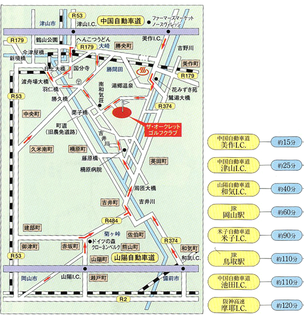 ザ・オークレツトゴルフクラブ　地図