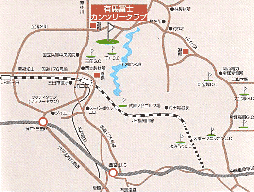 有馬冨士カンツリークラブ　地図