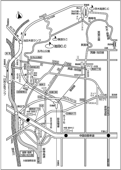 池田カンツリー倶楽部　地図