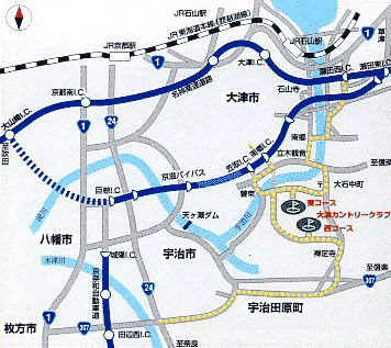 大津カントリークラブ　地図