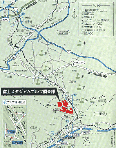  富士スタジアムゴルフ倶楽部　地図